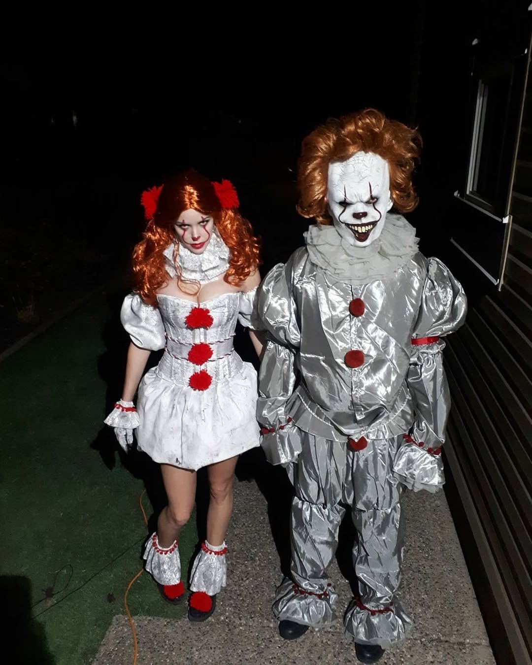 Creepy Clown Couple Halloween Costume
