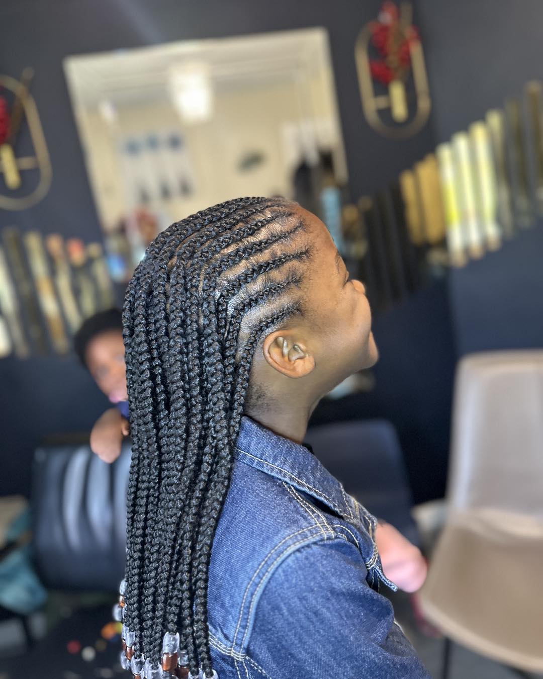 Cute Kids Cornrows With Beaded Ends