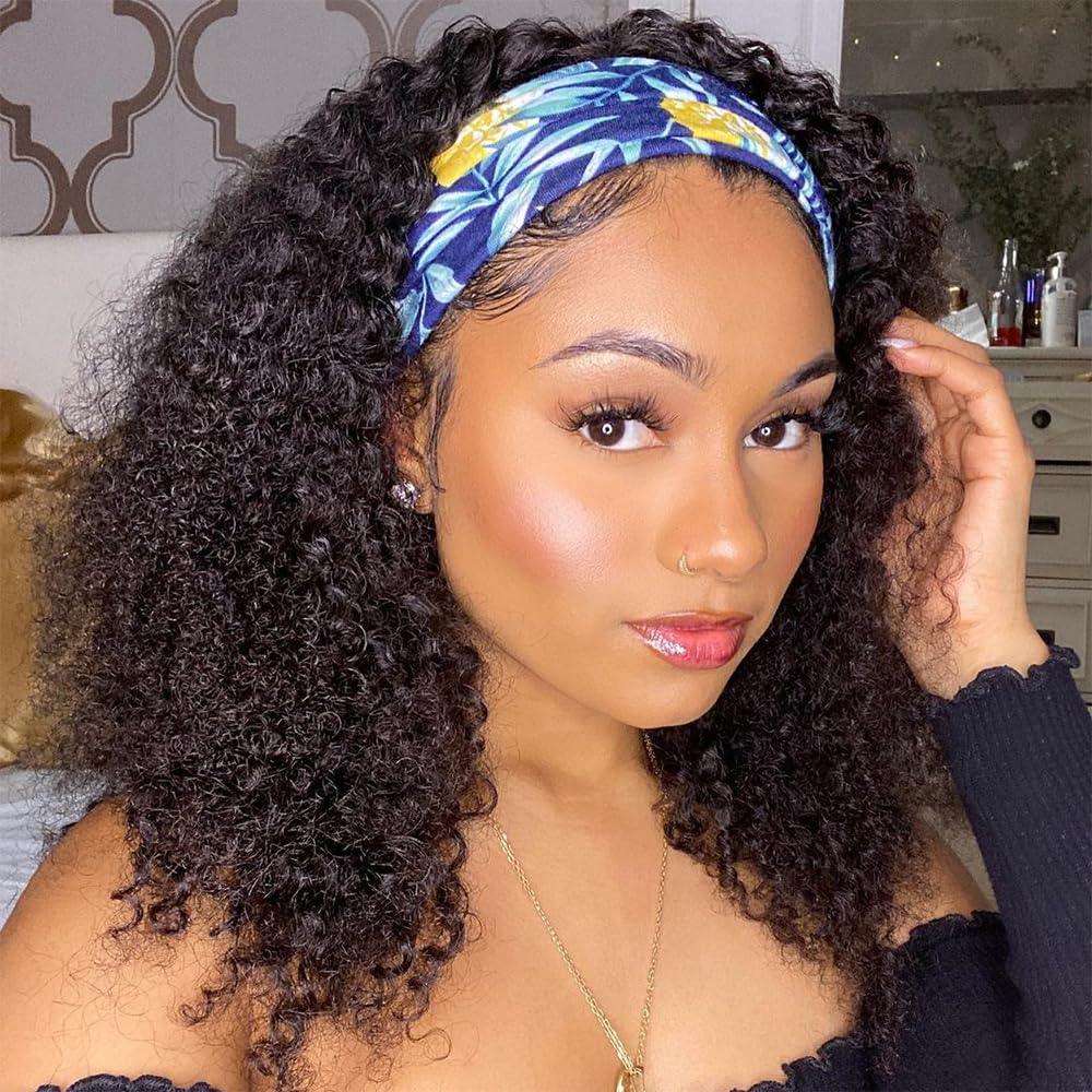 Defined Coily Curls With Patterned Headband Style