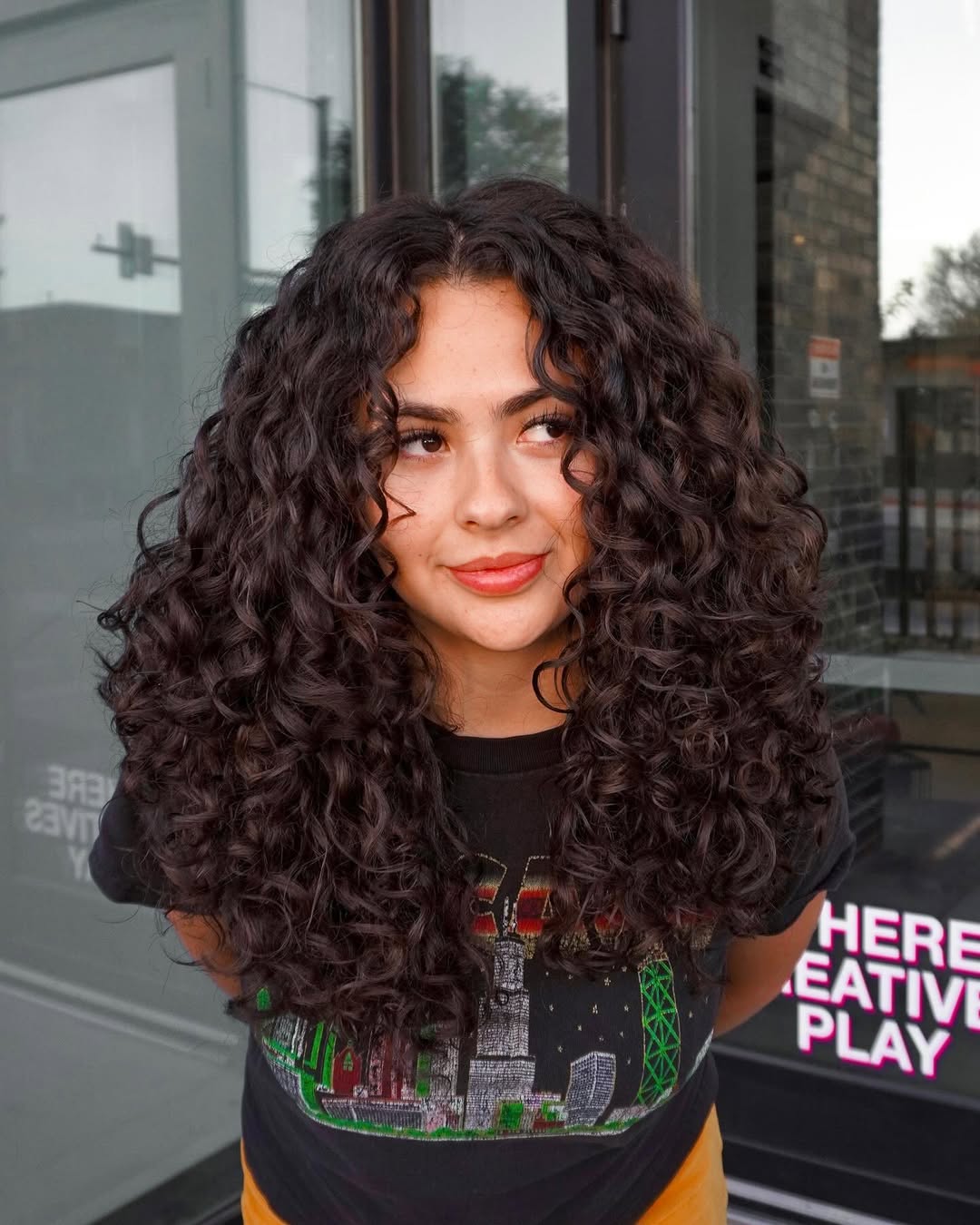 Defined Long Curly Hair With Layers