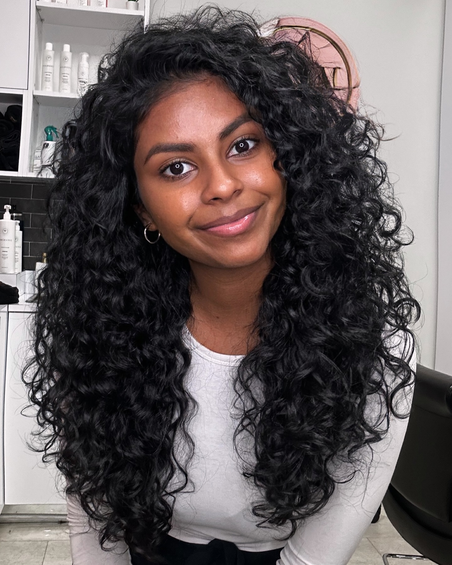 Defined Long Curly Hair With Volume