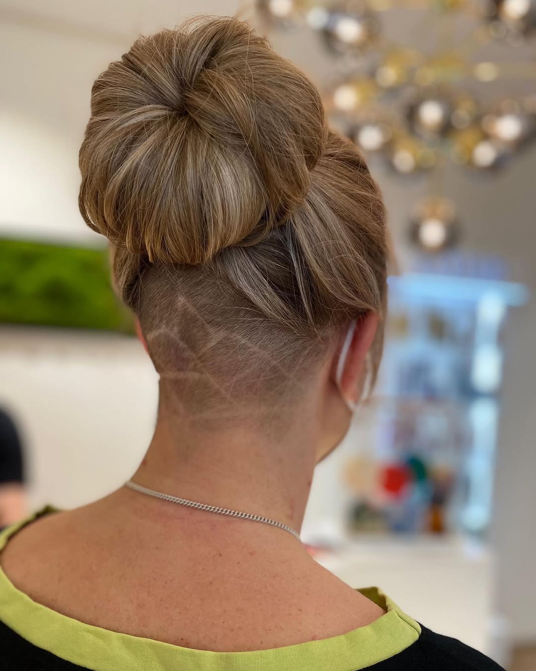 Double Top Knot With Geometric Undercut Design