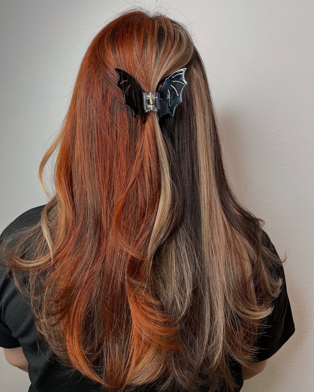 Dramatic Split Dye With Copper and Dark Mocha