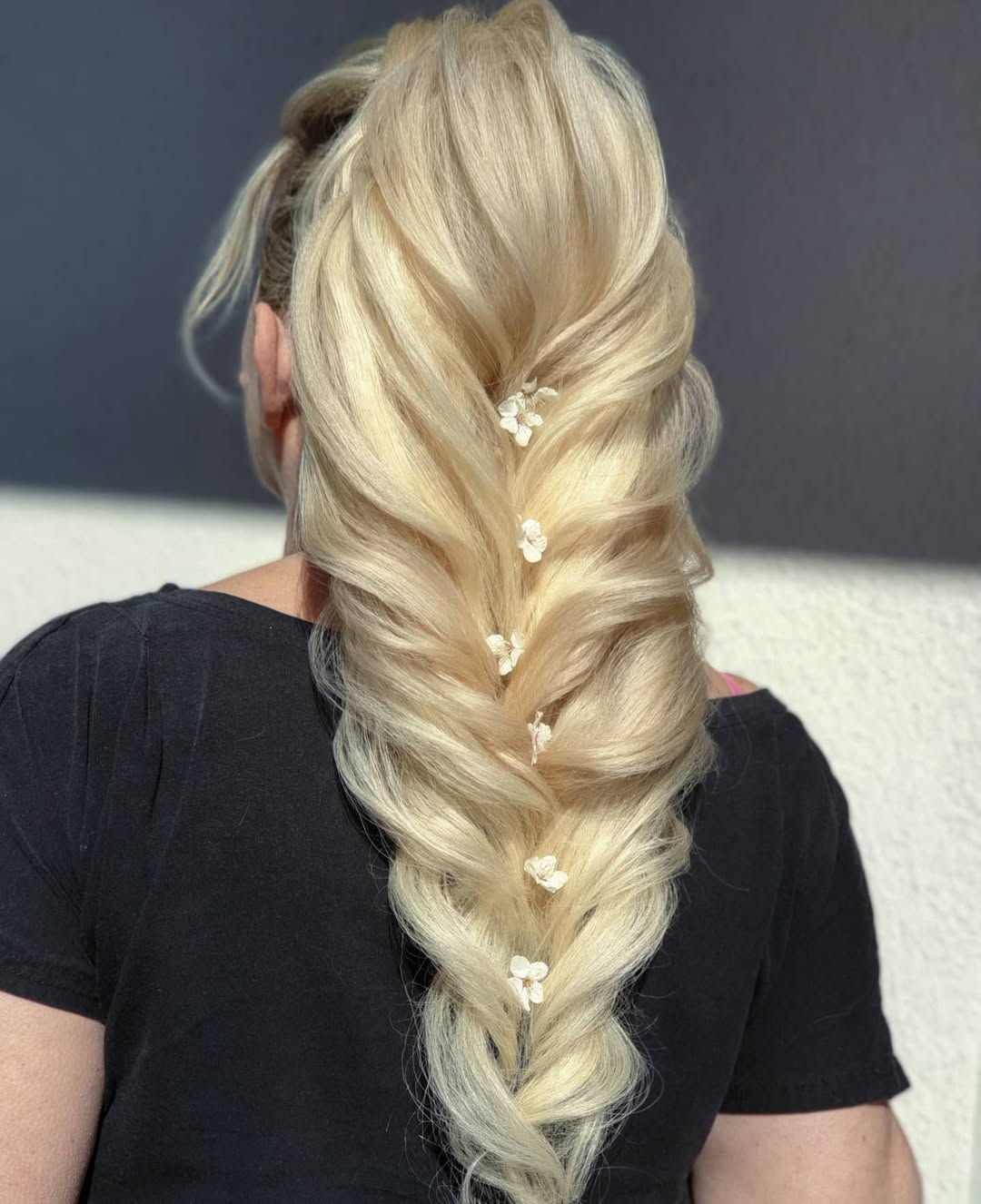 Dreamy Voluminous Pull-Through Braid With Floral Accents
