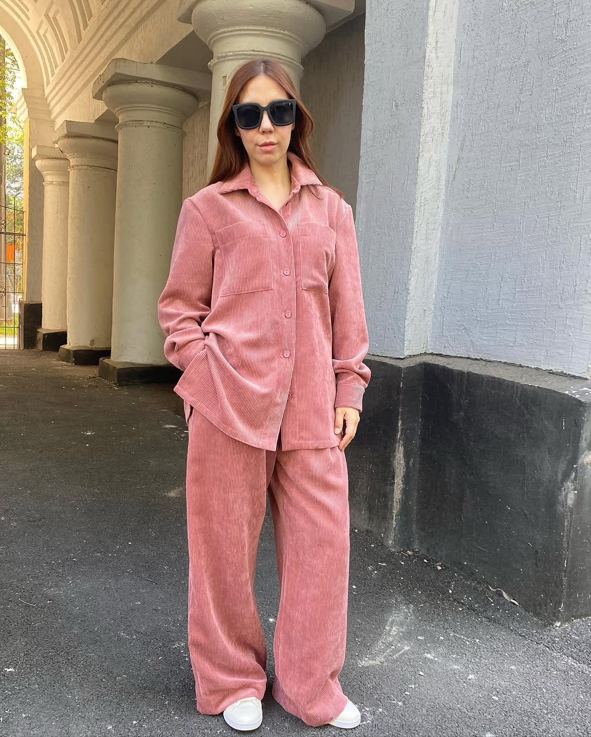 Dusty Rose Corduroy Set For Everyday Elegance
