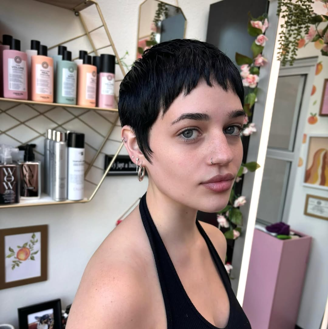 Edgy Micro Bang Pixie Cut