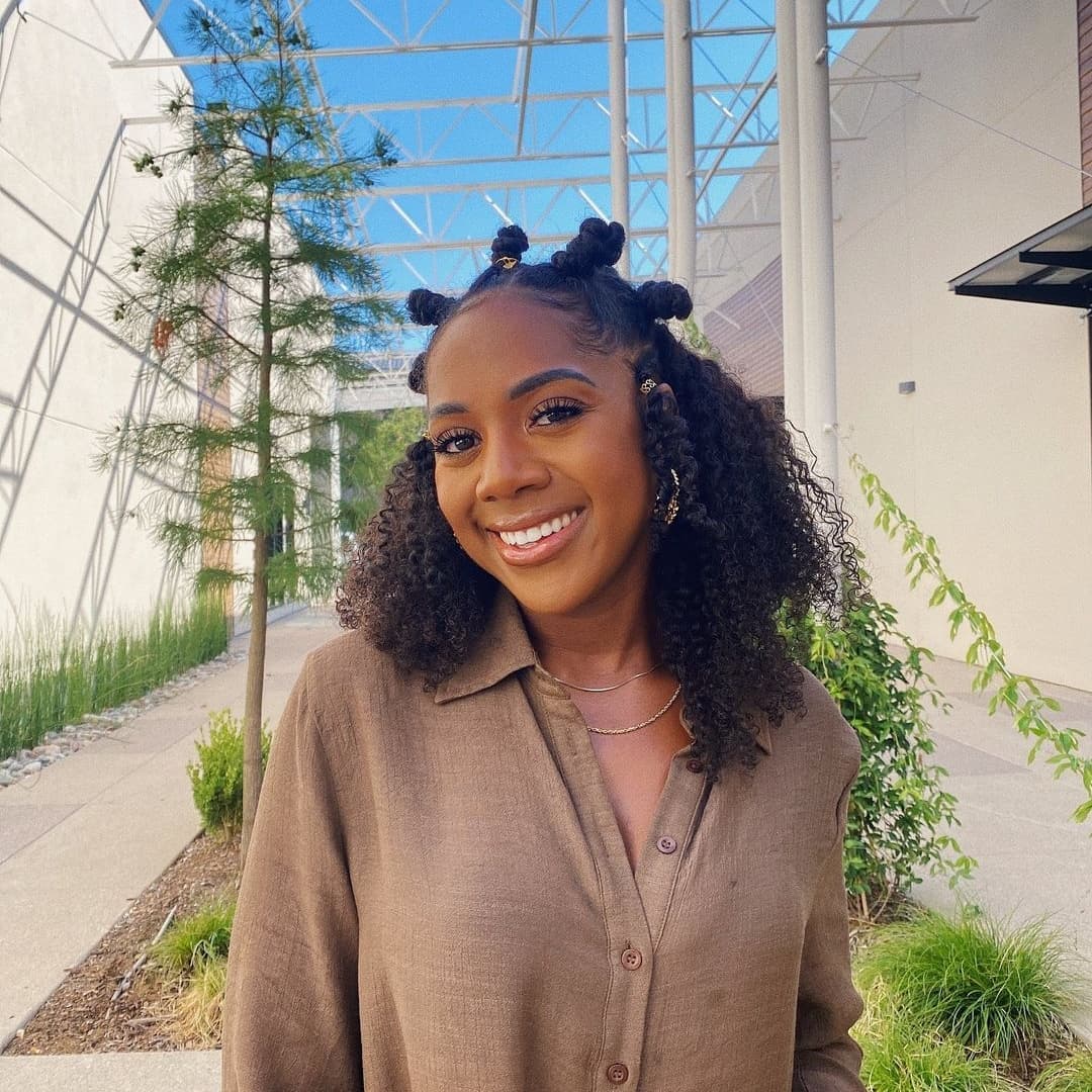 Glamorous Bantu Knots With Voluminous Coils