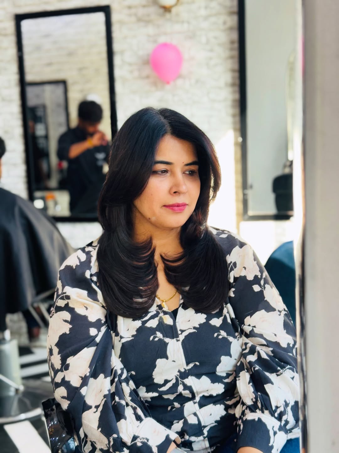 Glamorous Blowout Layers On Dark Hair