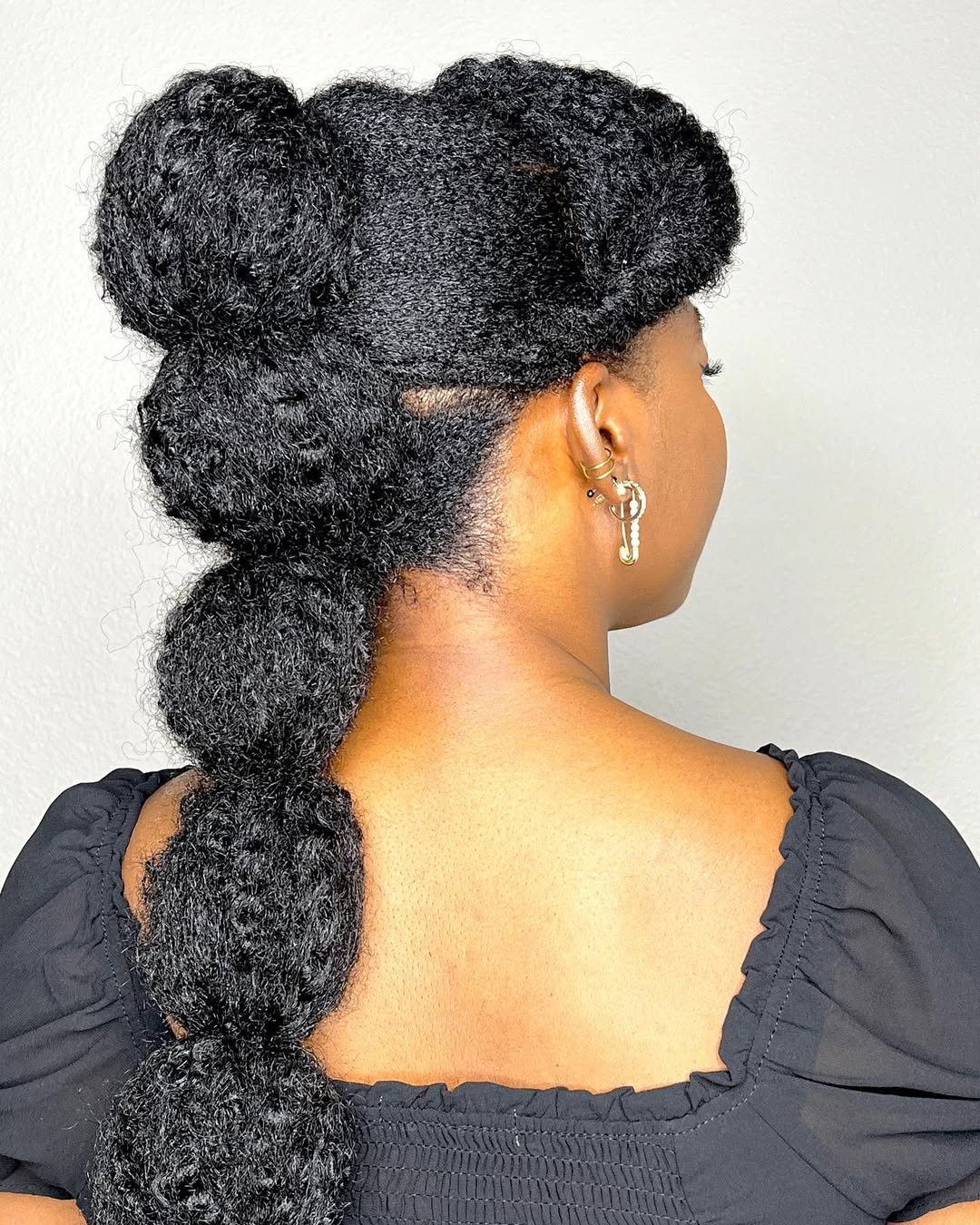Glamorous Type 4C Ponytail Bubble Braid