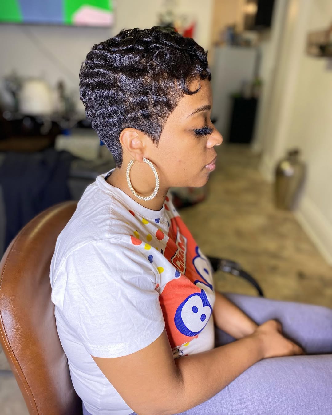 Gorgeous Finger Waves Tapered Cut