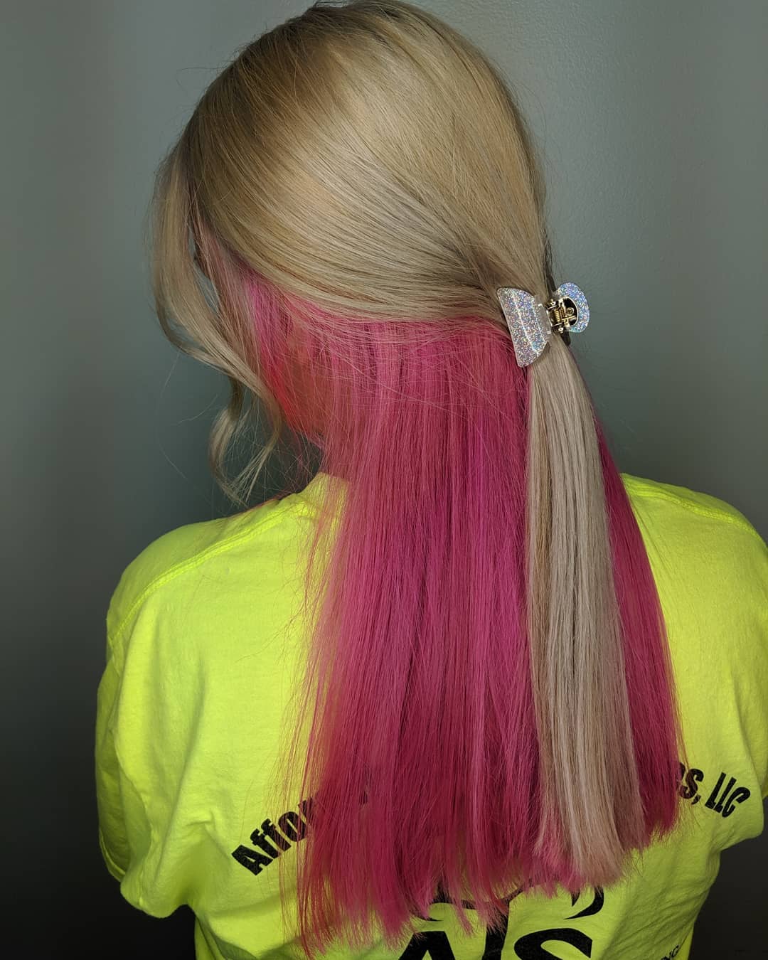 Hidden Hot Pink Panels With Blonde Top Layer