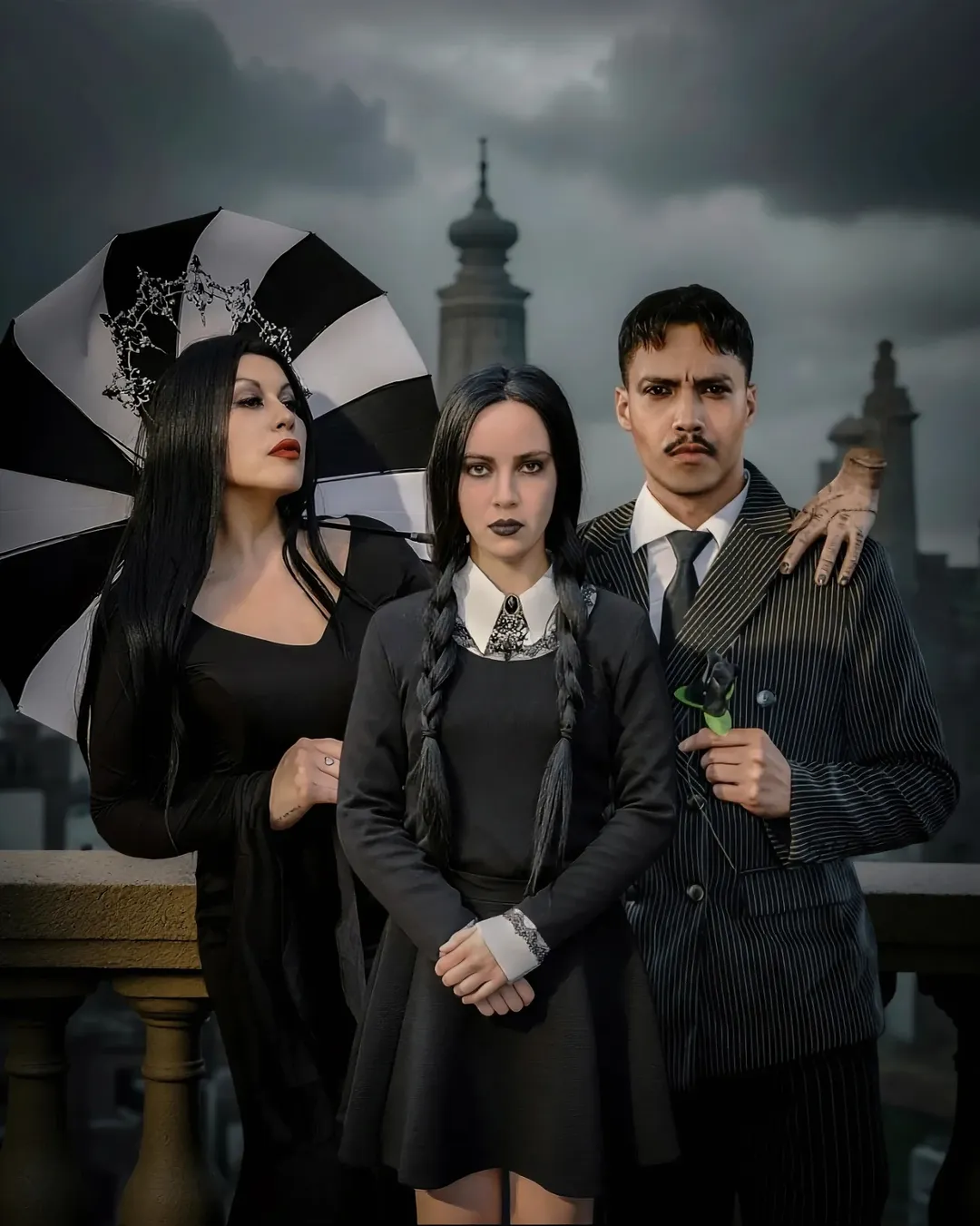 Iconic Addams Family Trio Halloween Costumes