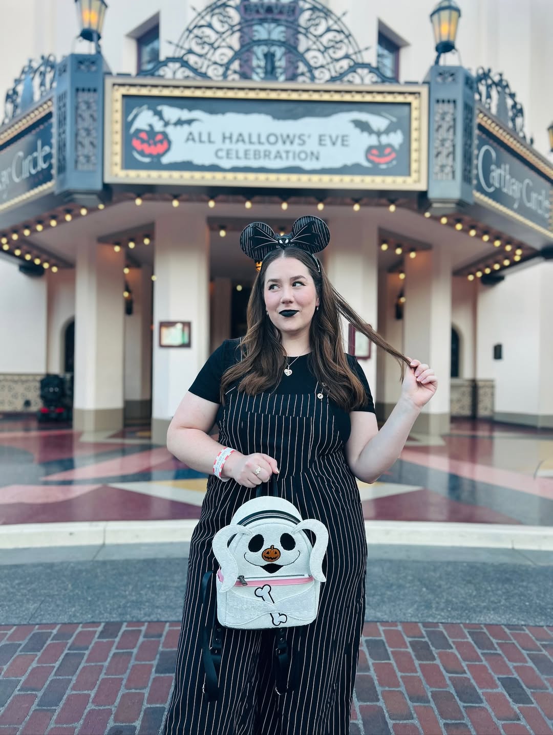 Jack Skellington Inspired Pinstripe Jumpsuit Costume