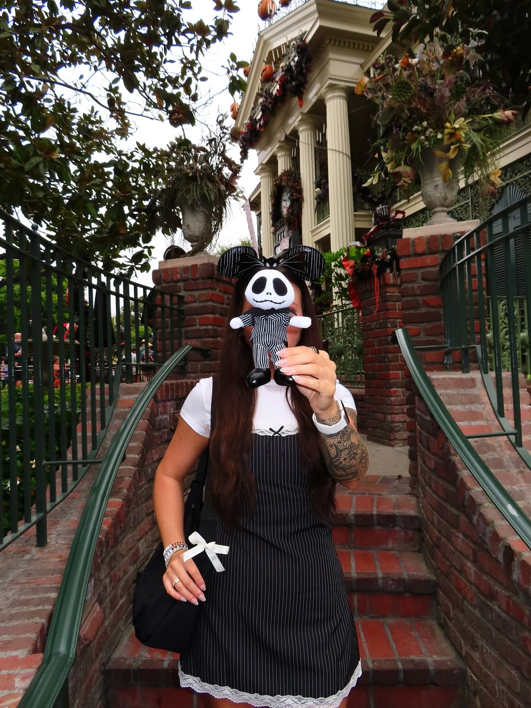 Jack Skellington Inspired Striped Dress Costume