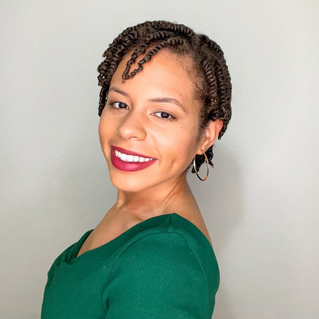 Mini Two-Strand Twists Short Curly Style
