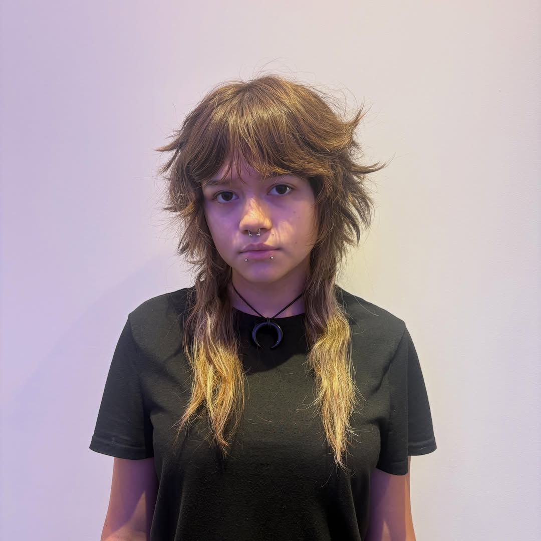 Modern Shag with Texturized Layers and Blonde Ends