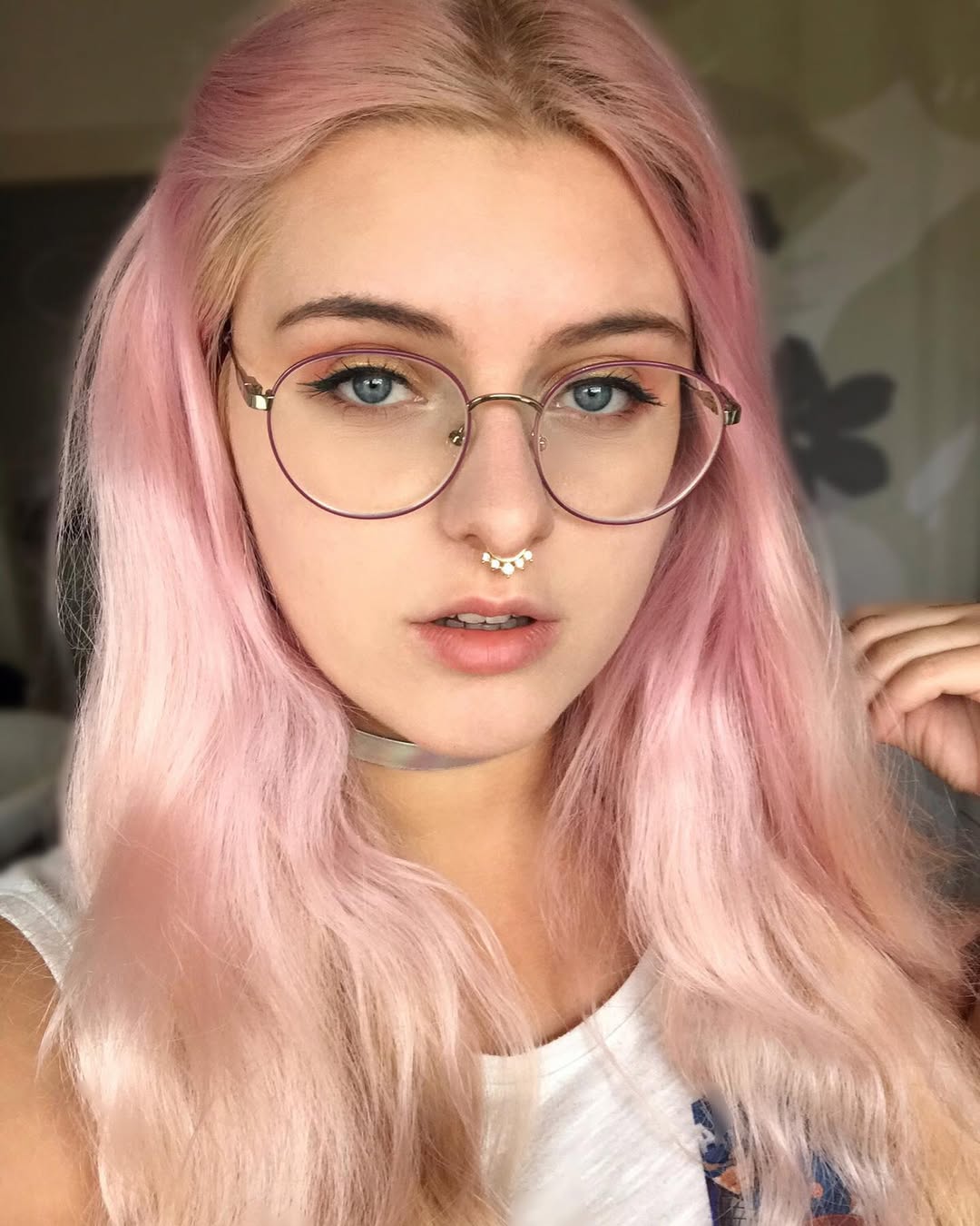 Pastel Pink Soft Waves With Half Up Twist
