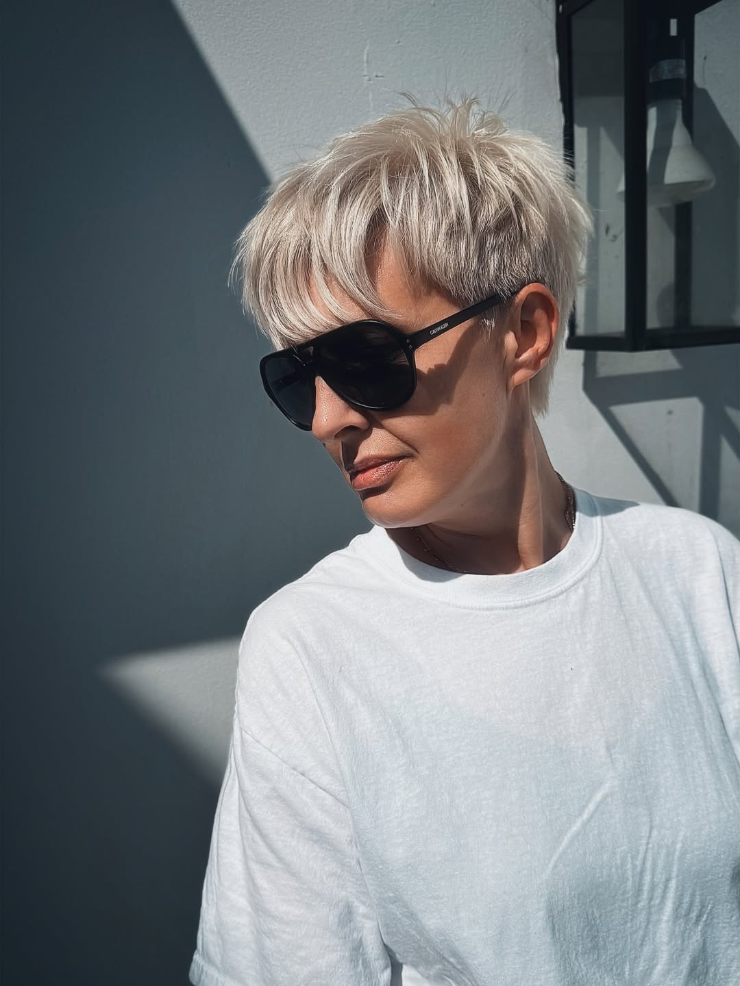 Platinum Pixie Cut With Textured Volume