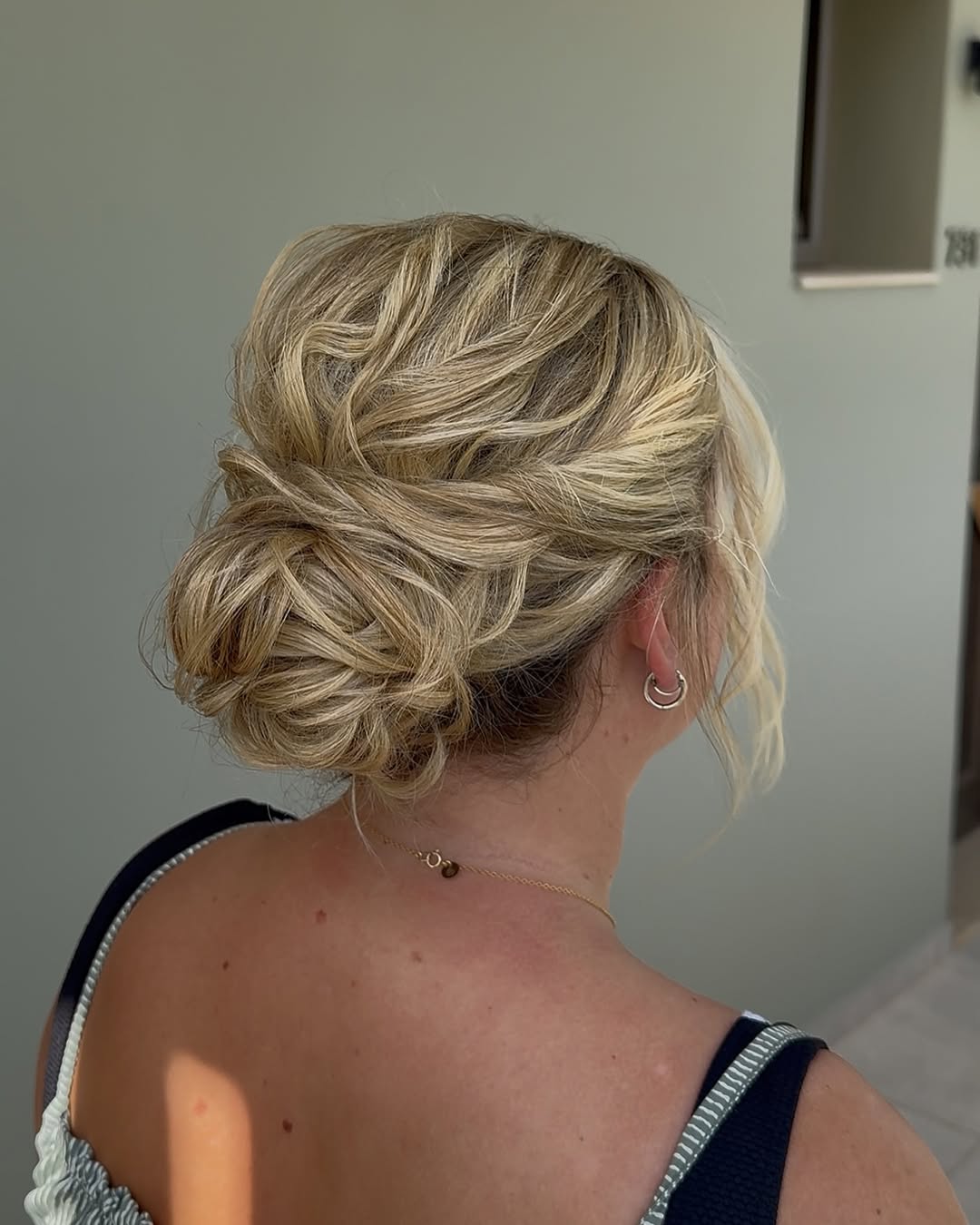 Relaxed Textured Updo With Balayage Blonde