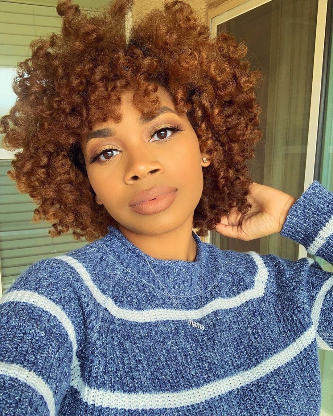 Rich Auburn Ringlets With Voluminous Face Frame