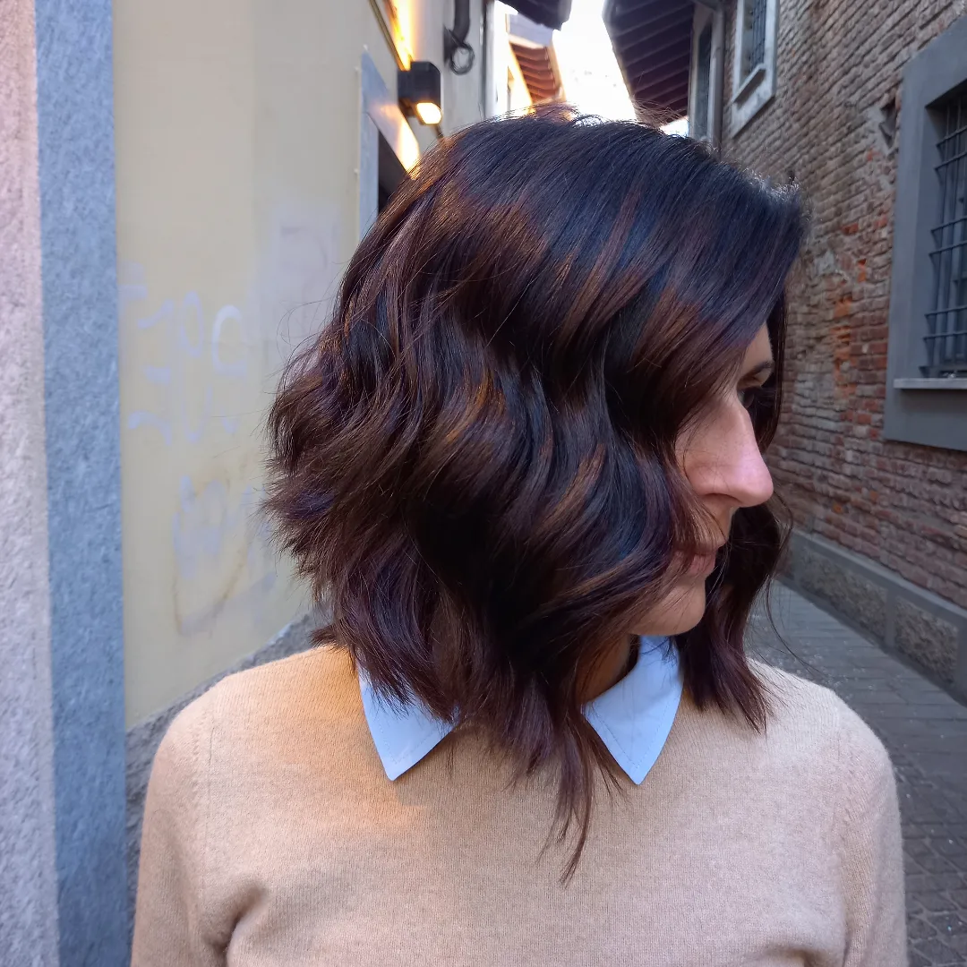 Rich Chocolate Bob With Subtle Auburn Highlights