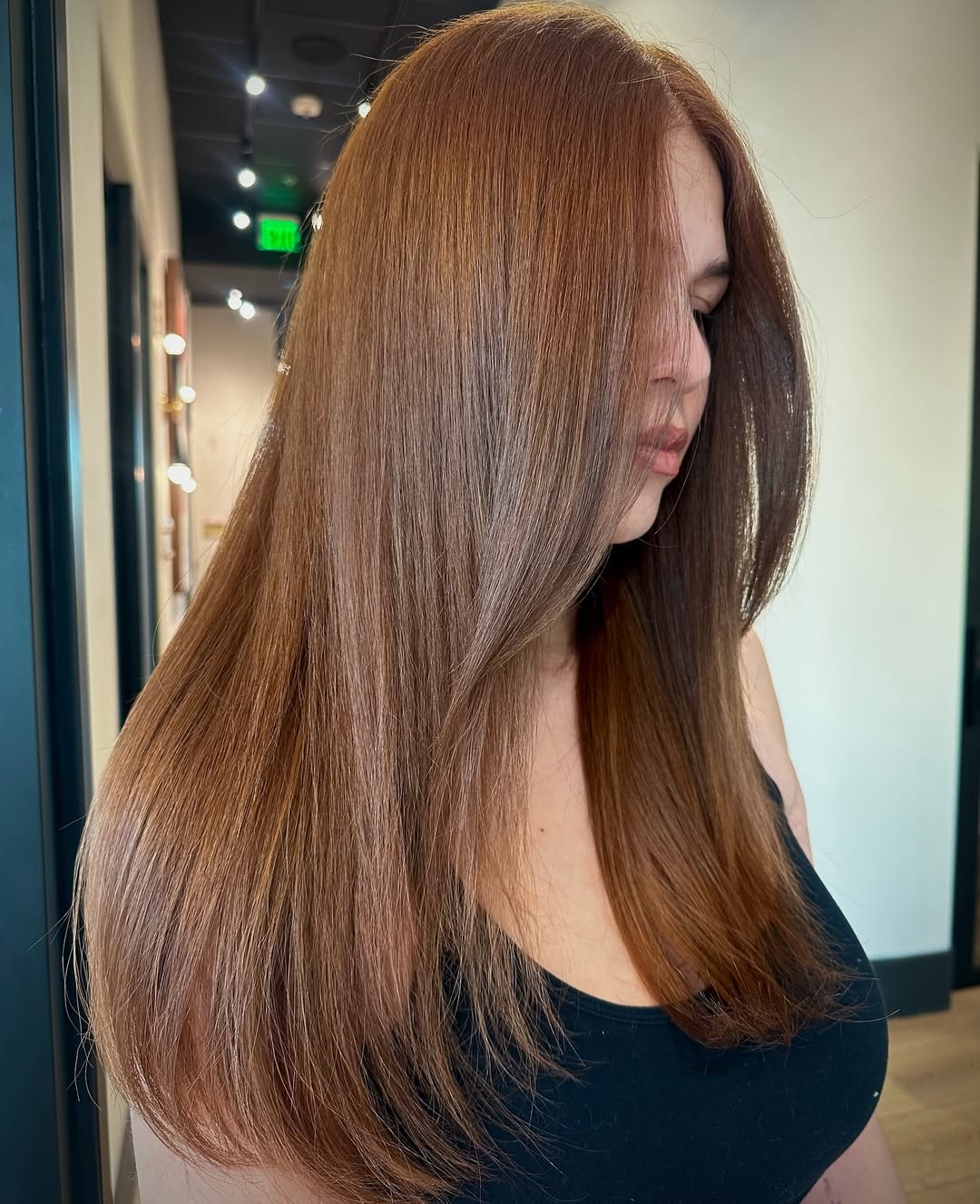 Rich Cinnamon Brown Long Layers