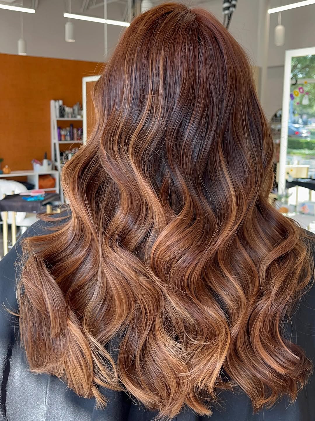 Rich Cinnamon Brunette Long Waves