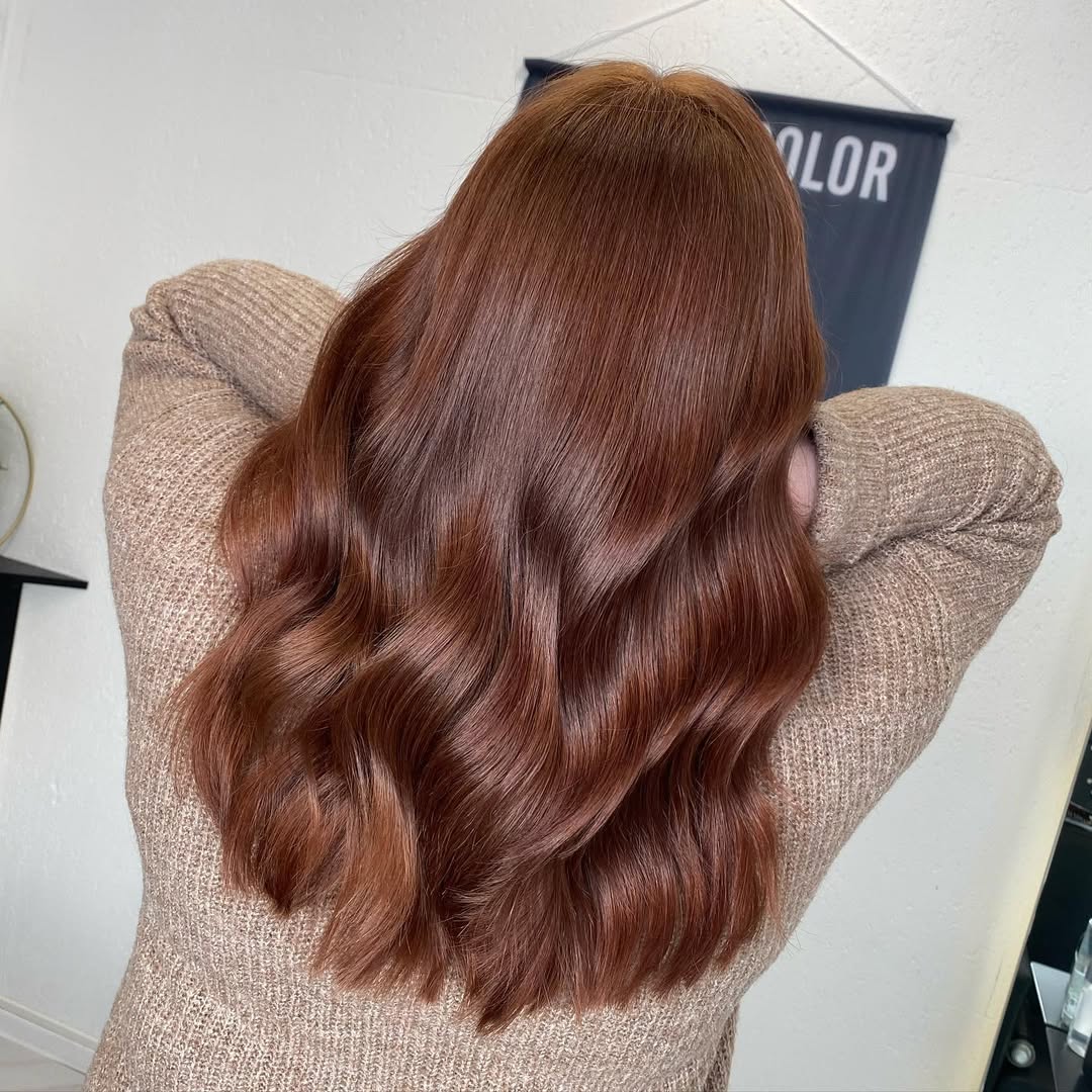 Rich Cinnamon Waves With Glossy Finish