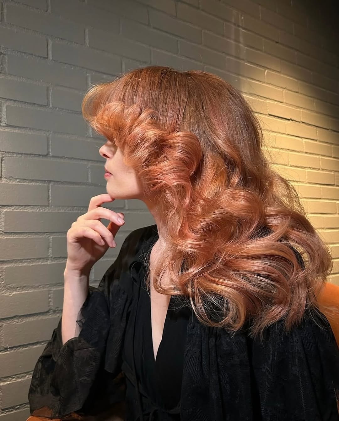 Rose Gold Waves With Full Fringe