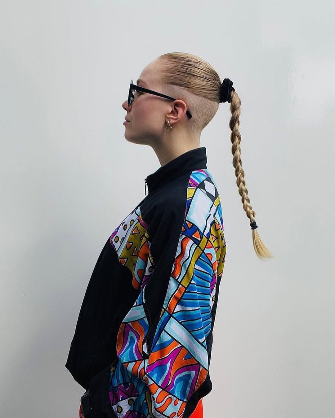 Sleek Undercut Braided Ponytail