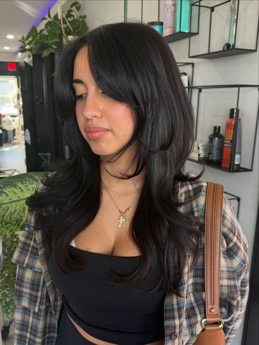 Soft Face Frame Layers With Curtain Bangs