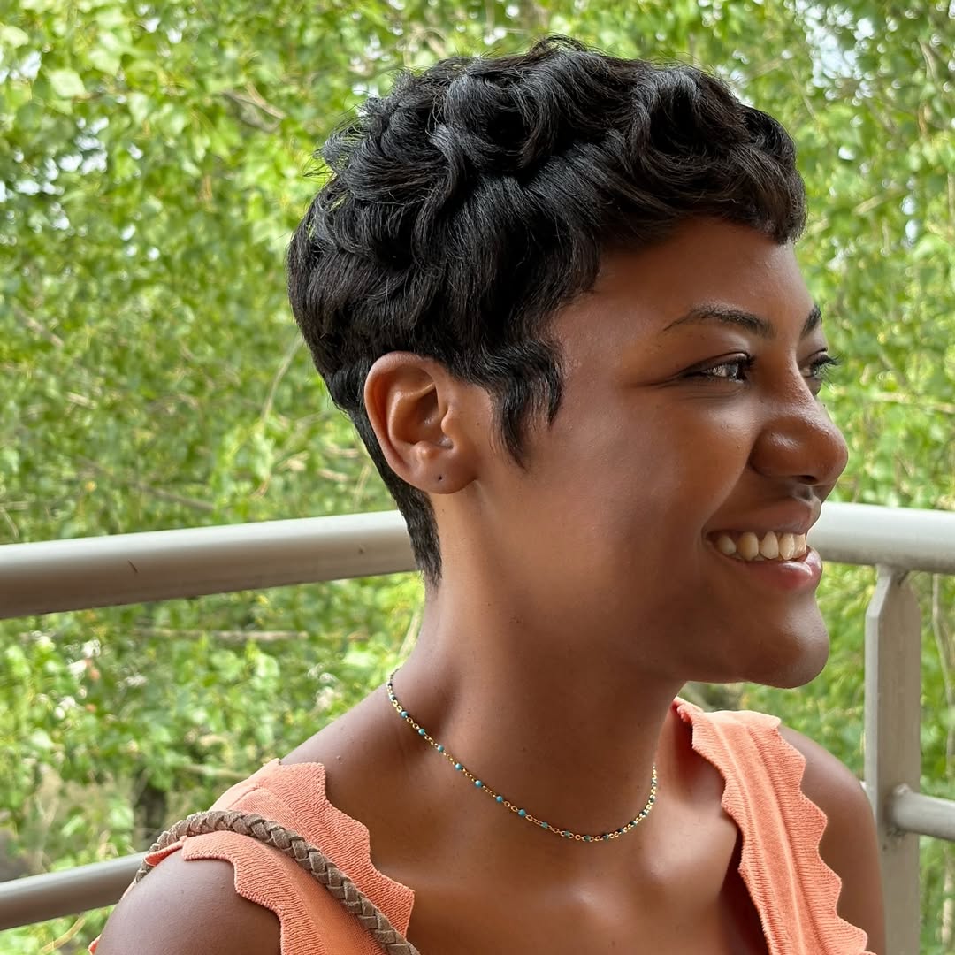 Sophisticated Curly Pixie Cut Side Part