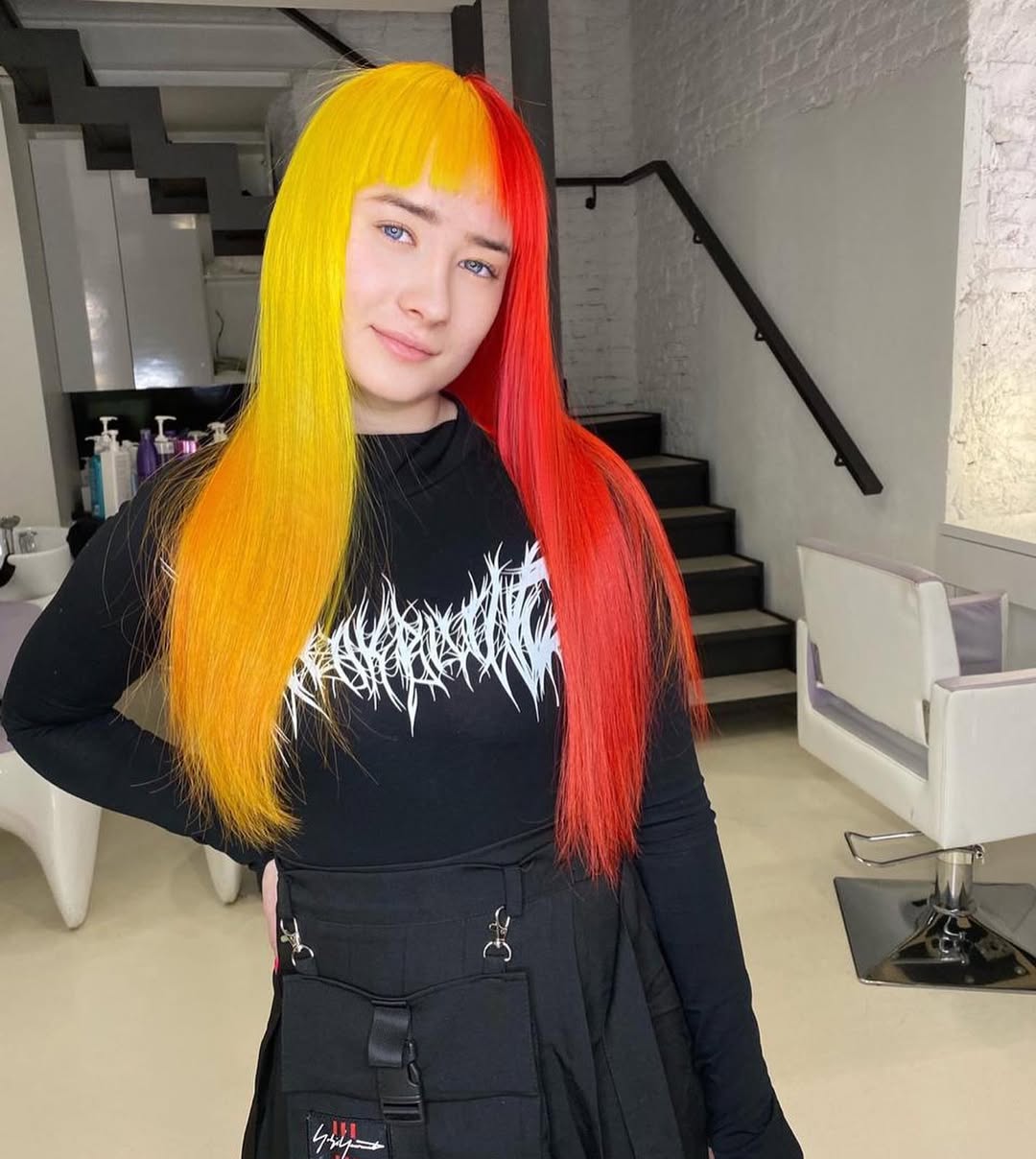 Split Dye Fiery Red & Sunny Yellow