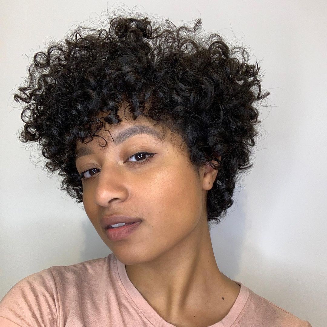 Tapered Pixie Textured with Natural Curls