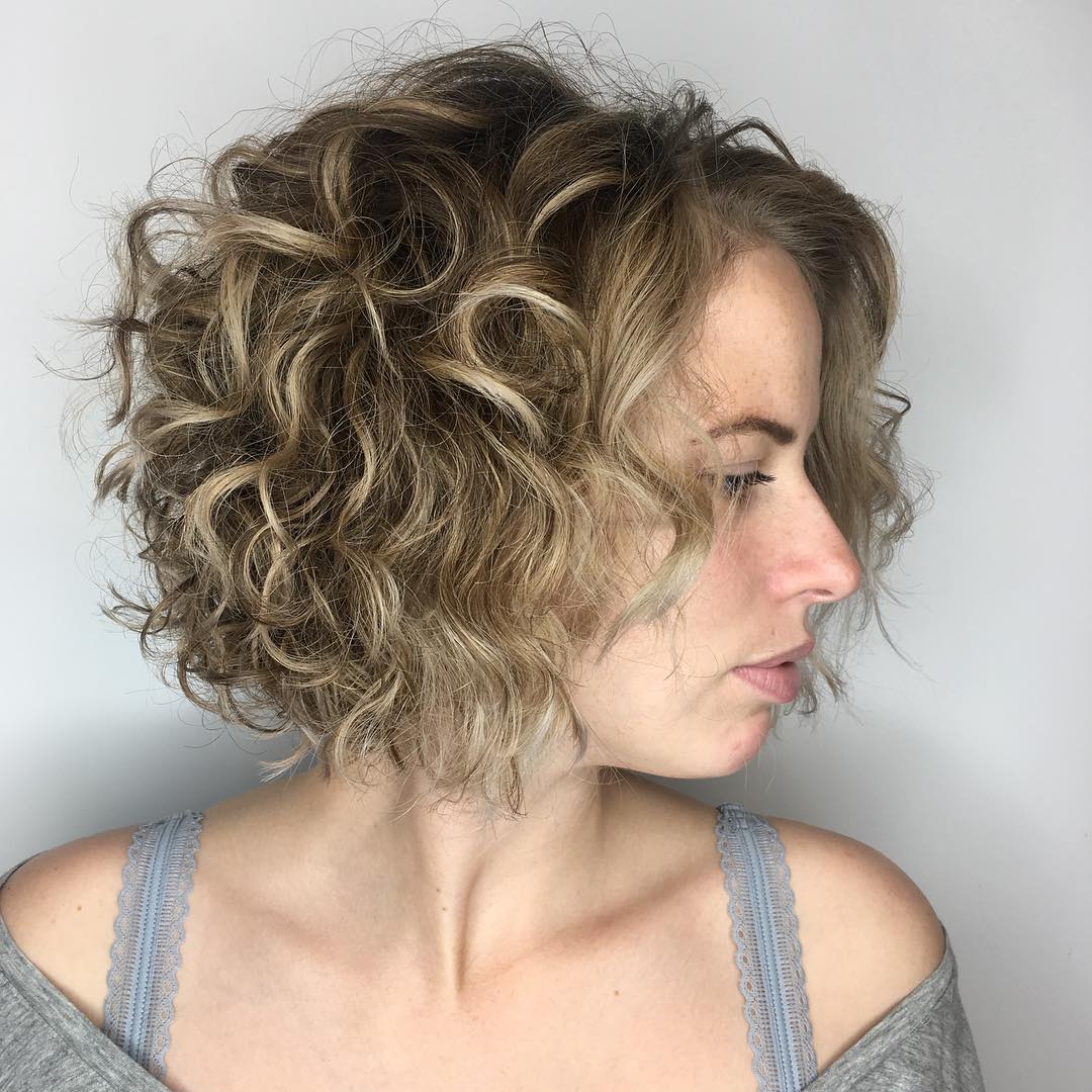 Textured Chin Length Bob With Natural Waves