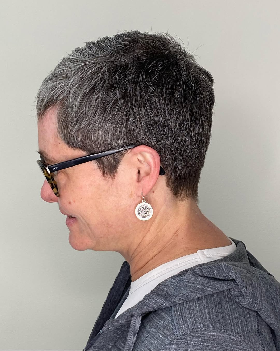 Textured Gray Pixie Cut