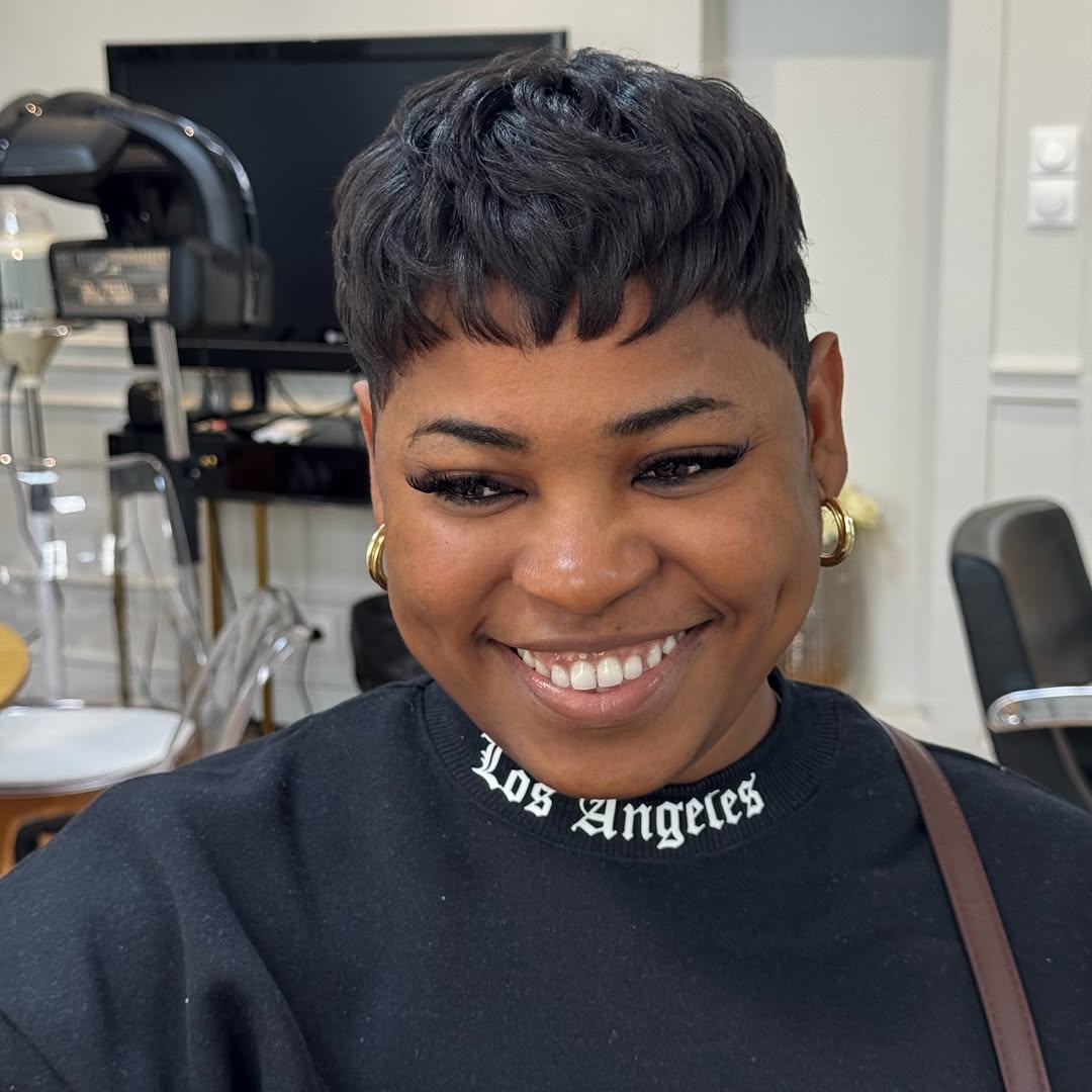 Textured Modern Pixie With Short Bangs
