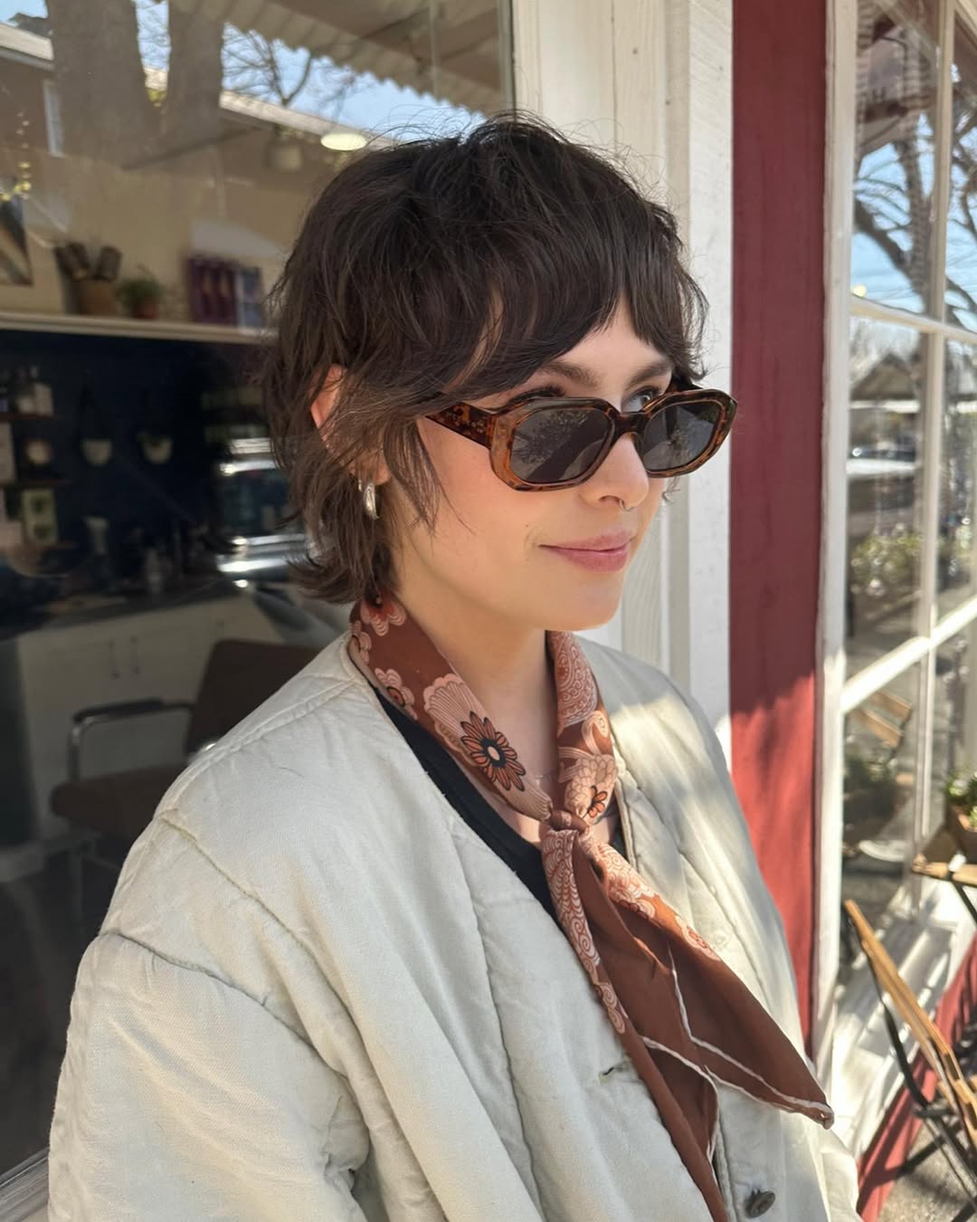 Textured Shag With Wispy Bangs For Brown Hair