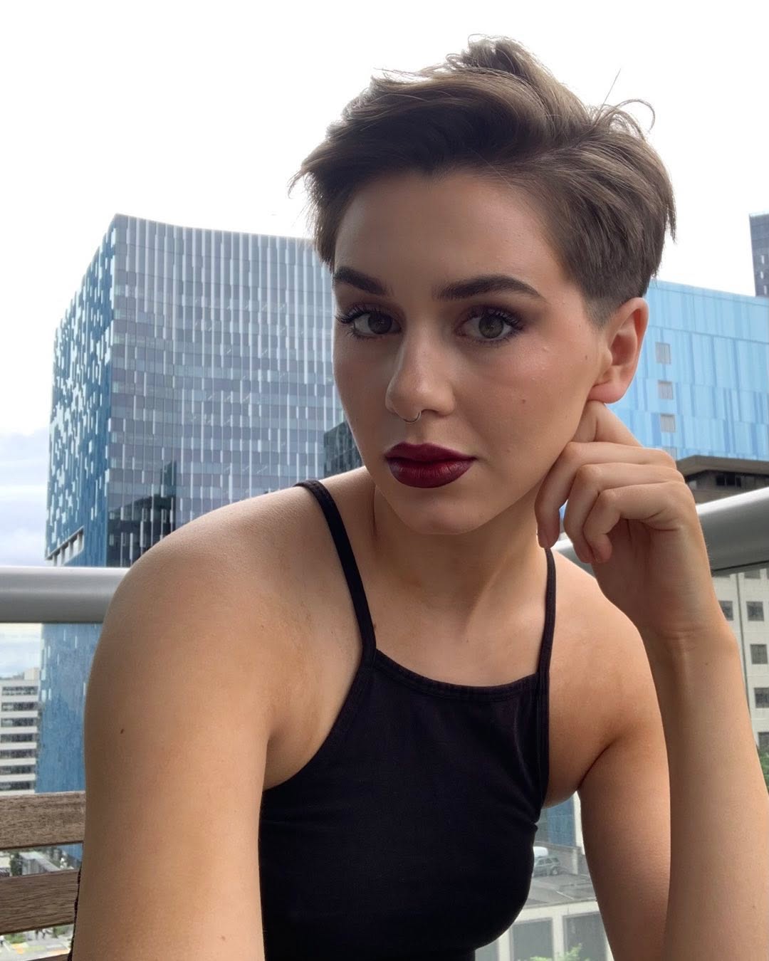 Textured Undercut Pixie With Volume