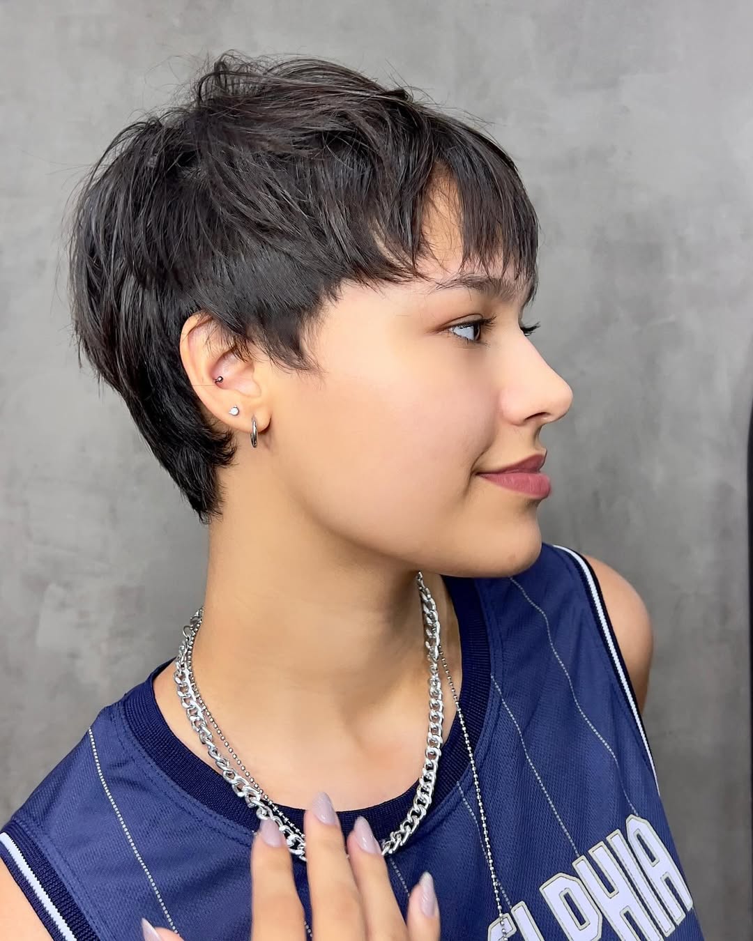 Textured Undercut Pixie With Wispy Fringe