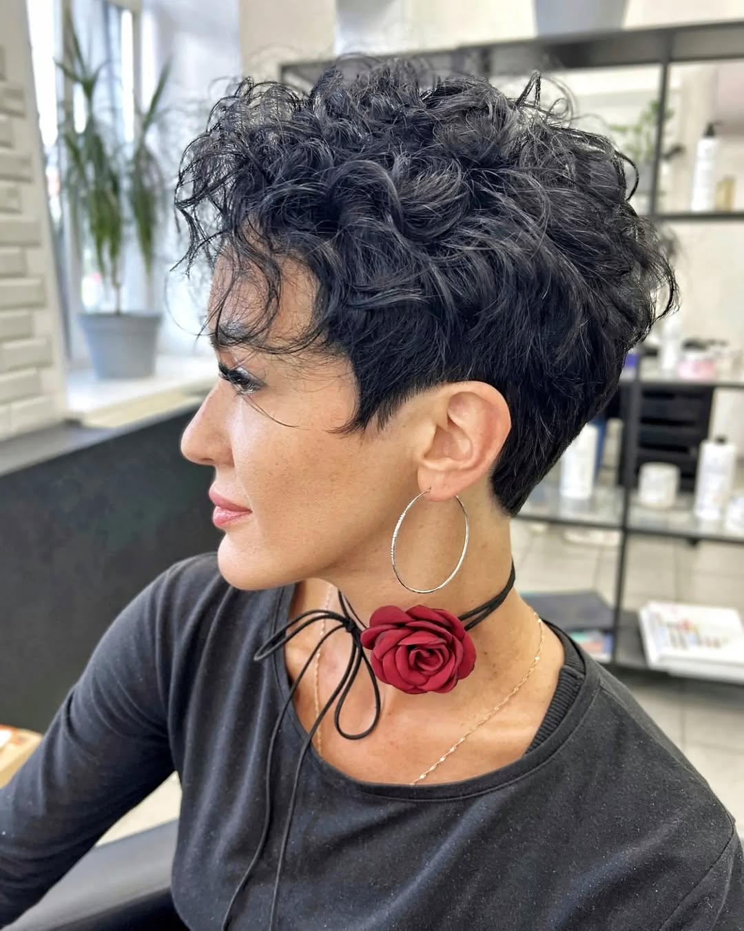 Textured Wavy Pixie With Undercut