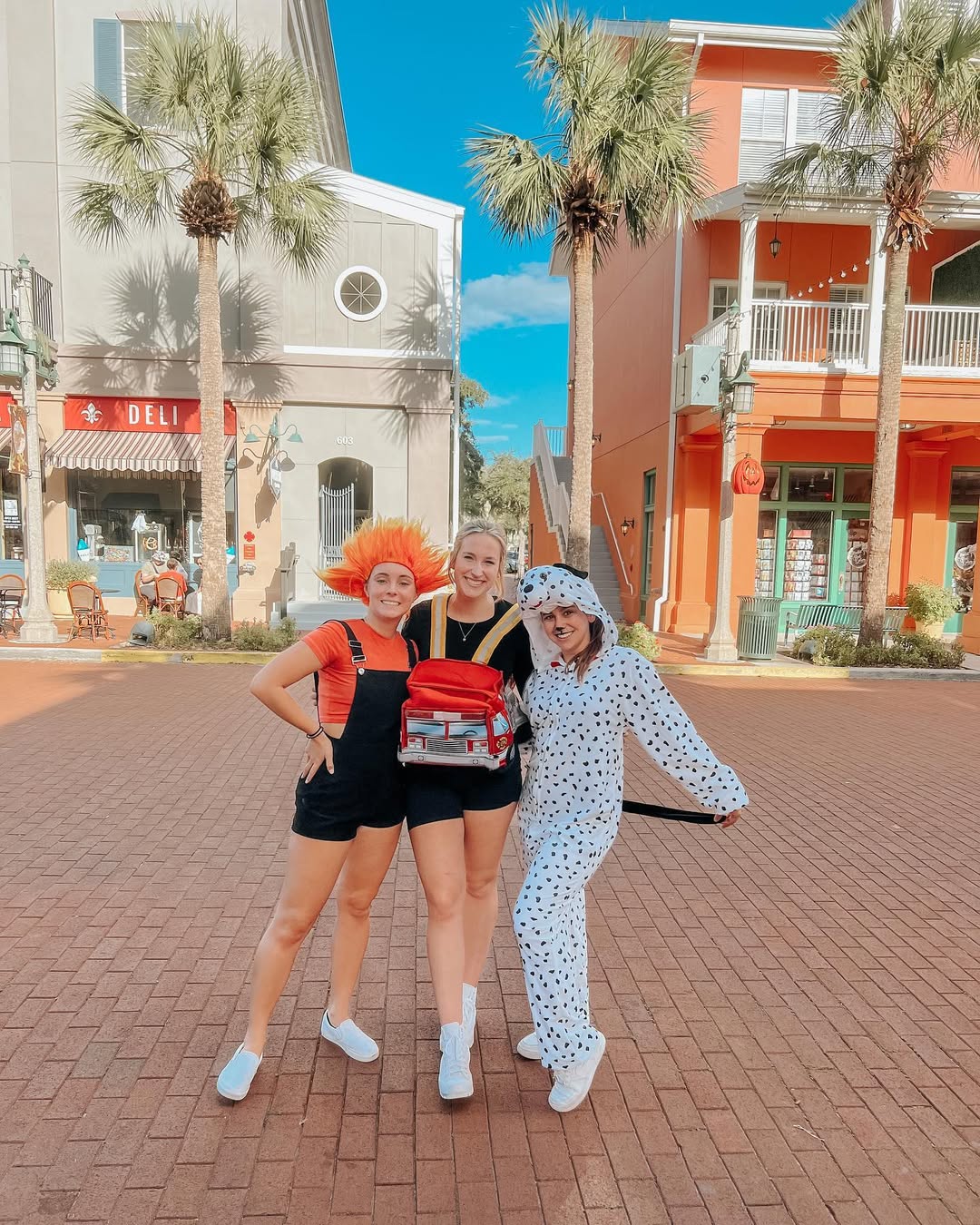 Trio Halloween Costumes: Firefighter, Paramedic, Dalmatian