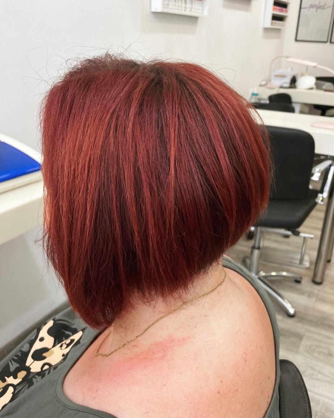Vibrant Copper A-Line Bob Hairstyle