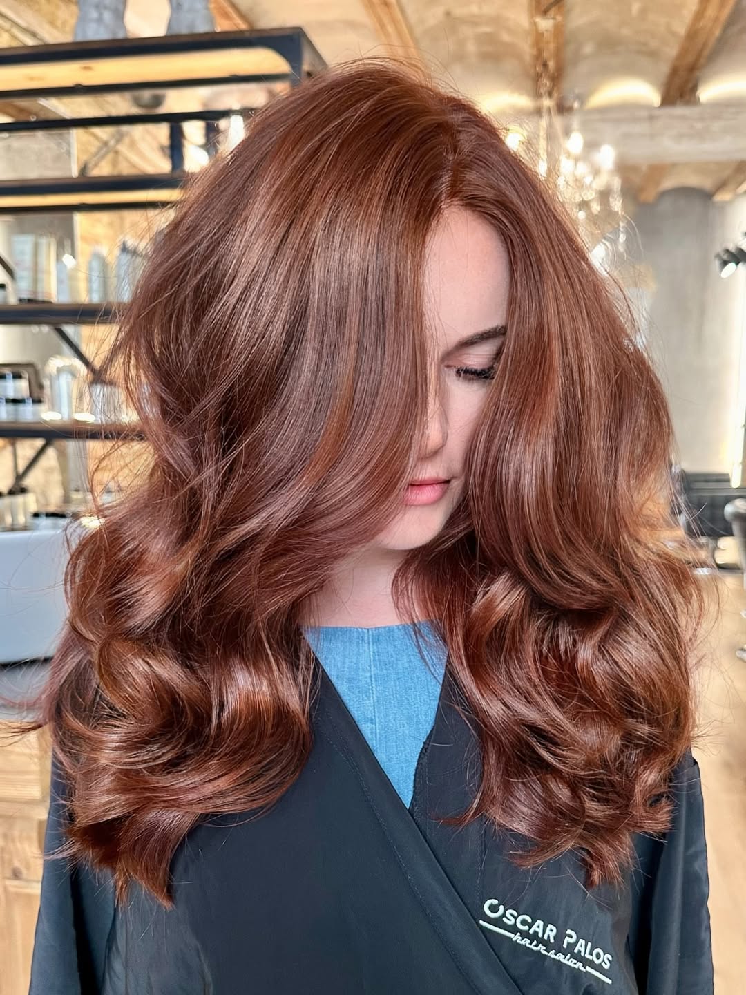 Voluminous Cinnamon Hair With Glamorous Soft Waves