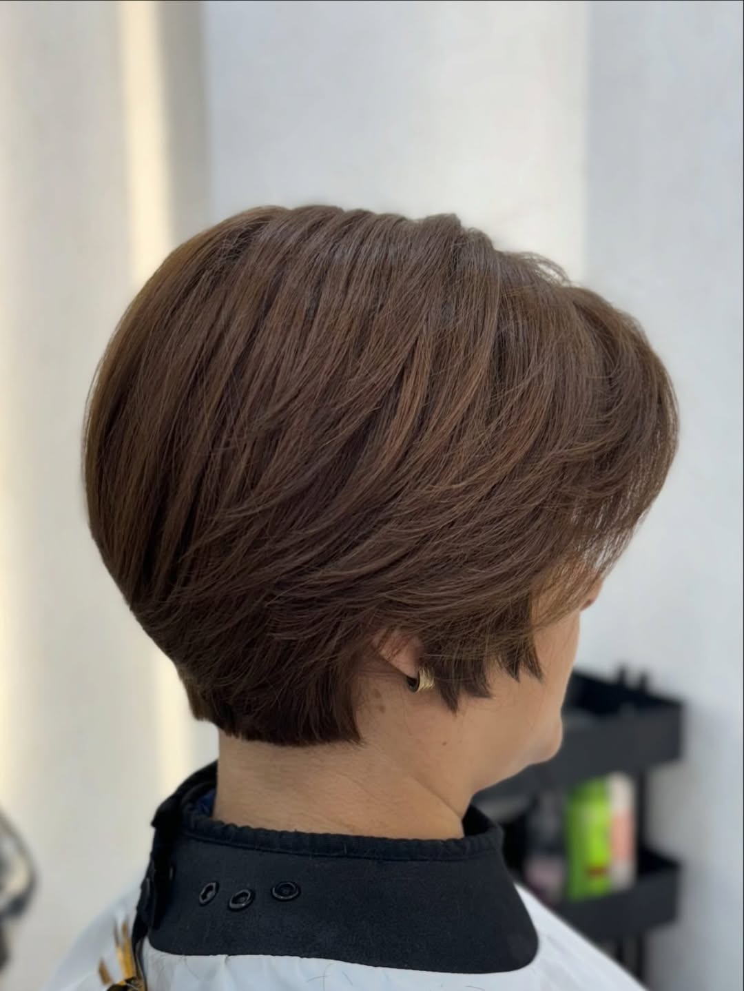 Voluminous Stacked Bob Layered Auburn Hair