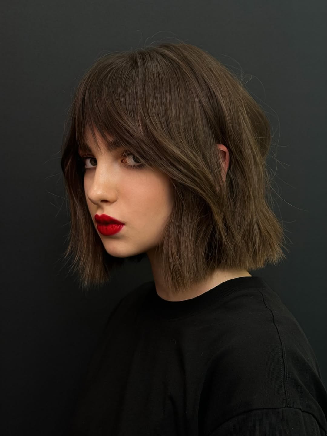 Wavy French Bob With Wispy Fringe