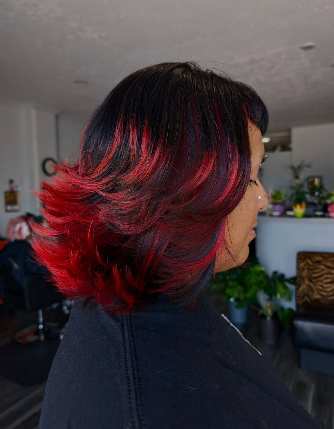 Bold Cherry Red Peekaboo Layers
