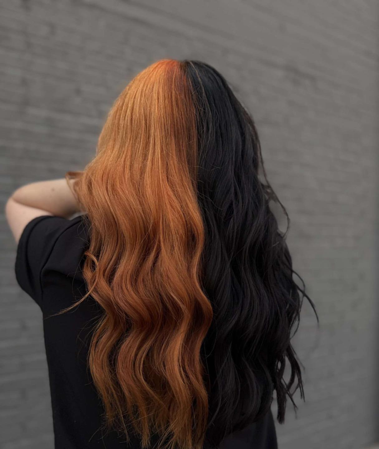 Bold Half & Half Two-Tone Autumn Waves