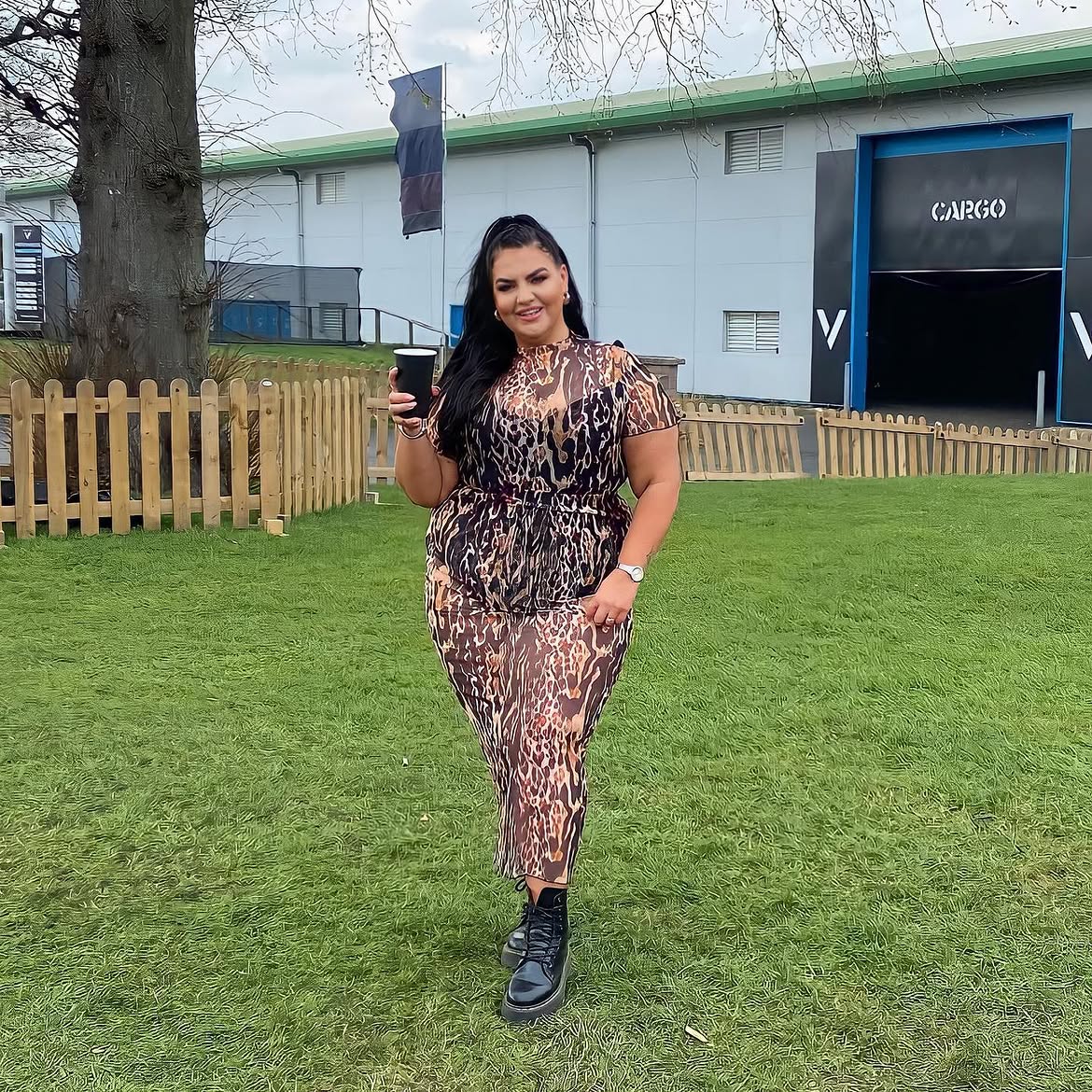 Bold Leopard Midi Dress With Chunky Boots