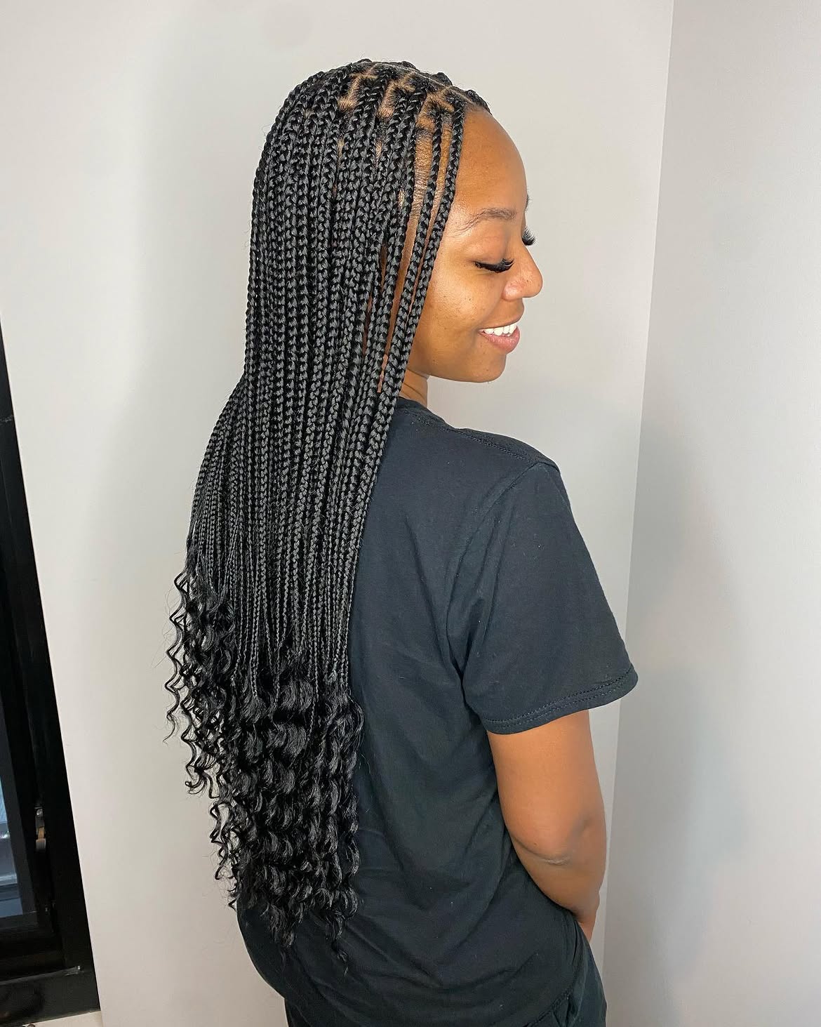 Box Braids With Curly Ends